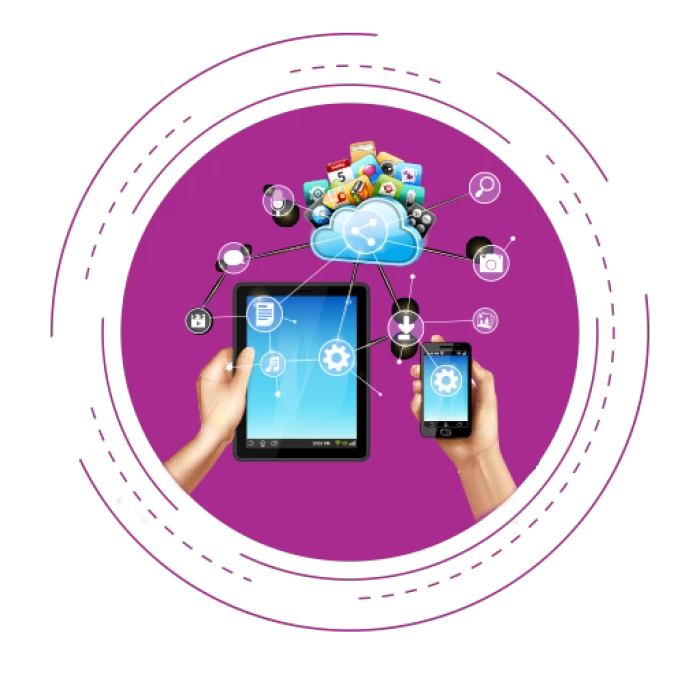 Hosting and uploading services on Apple and Google stores, Android and iOS mobile applications